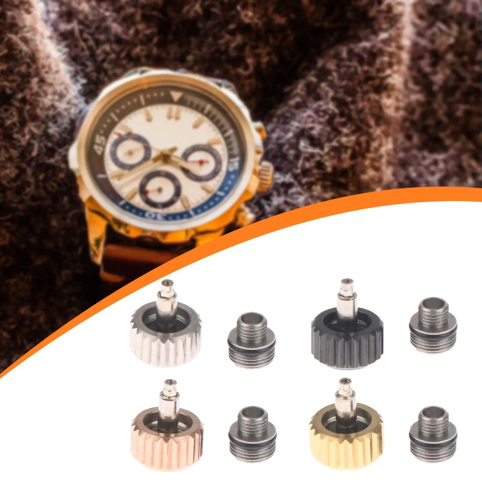 7mm Watch Crown Set for Watchmakers and Repairers