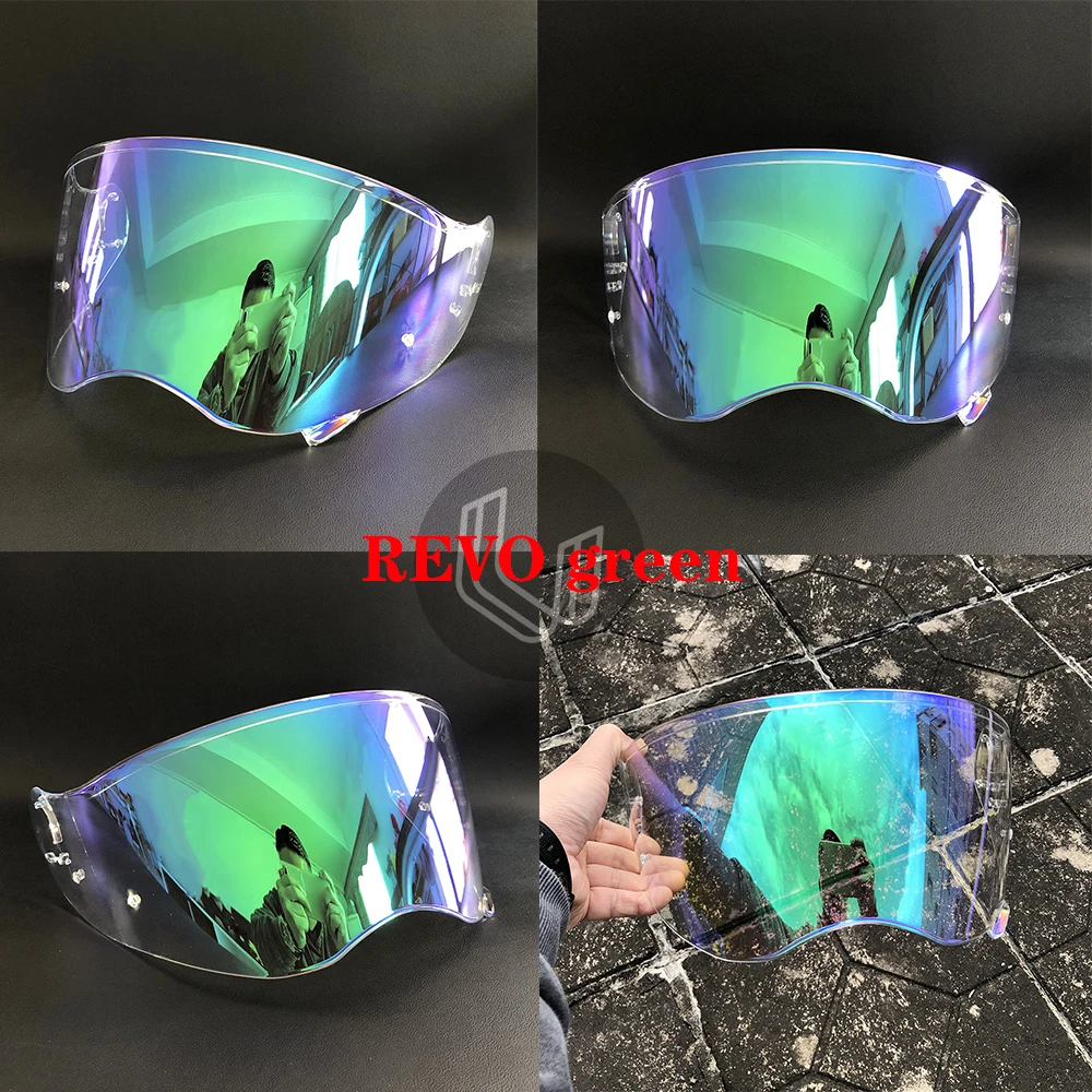 Visor De Casque De Football Avec Clips Rainbow Chrome