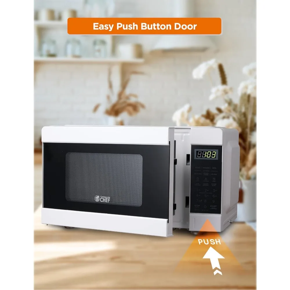 0.9 Cu Ft Microwave with 10 Power Levels with Digital Controls, Countertop Microwave with Timer and Quick-Touch Menu, White 5