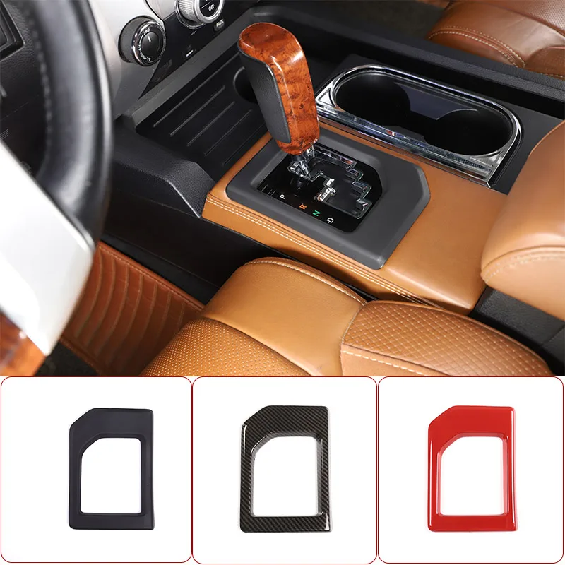

Для Toyota Tundra 2014-2021 ABS углеродное волокно/красная Автомобильная Центральная панель переключения передач рамка Декоративные наклейки аксессуары для интерьера