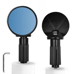 Set of 2 Mini Round Handlebar End Mirrors for Motorcycles and E - bikes, Aluminum Alloy Modification Accessories (Blue Mirror)