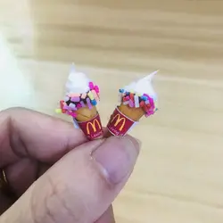 NEW 1/6 Scale Dollhouse Miniature Ice-cream 3cm Mini Ice Cream Cone for Blyth BJD Doll House Play Toys Accessories
