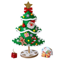 Festive DIY Christmas Tree Craft Kit for Kids - Handmade Decoration and Puzzle Activity Set (Christmas Green)