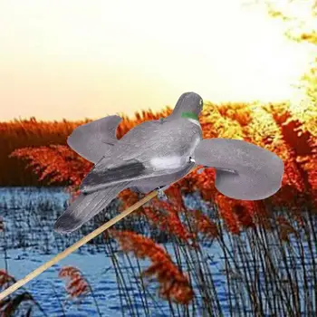 Outdoor Pigeons Motion Decoy Wind Decoy With Movable Wings For Garden Decor Animal Fake Bait For Hunting Pigeons 5