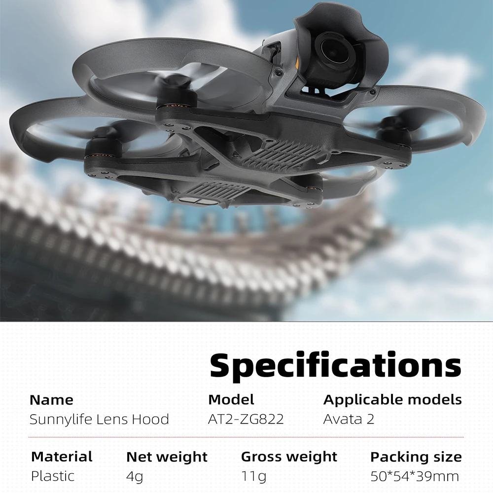 Gimbal Protector Lens Hood Drone Lens Sun Hood Gimbal Protective Cover Suppress Astigmatism Accessories For DJI AVATA 2 drone accessories