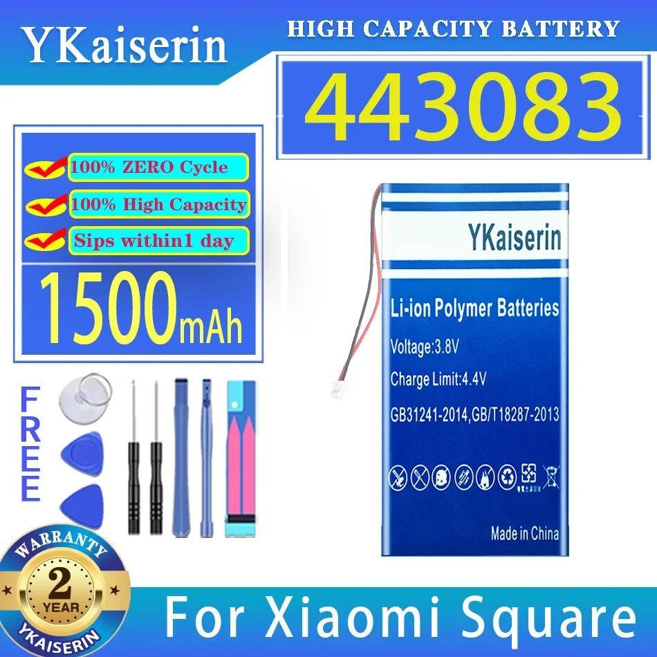 

YKaiserin 1500mAh Replacement Battery 443083 XMYX03YM For Xiaomi Xiao mi Square Box Bluetooth Audio 2 Audio2 Digital Bateria