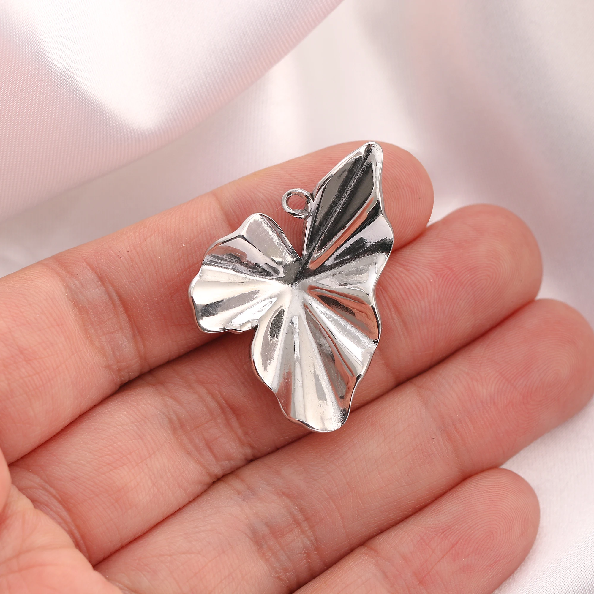 3 teil/los Edelstahl Blume Charme für Schmuck Herstellung liefert DIY Ohrringe Halskette einfache Mode trend ige Party Charme Schmuck – Detail 7