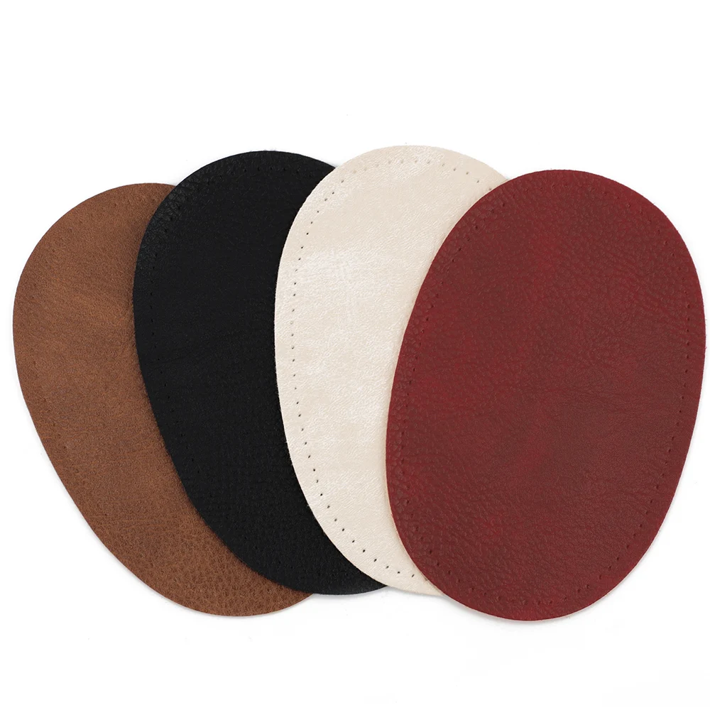 1Pair PU Leather Sew-on Oval Elbow Knee Patches DIY Repair Sewing Appliques Used for Alterations Repair Decoration on Clothing