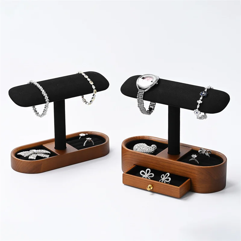 MISHITU Multifunctional Watch Display Storage Rack New Solid Wood Wrist Watch Stroage Rack Bracelet Jewelry Display Stand Props 6