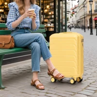 Ensemble de valises HOUSE SPOLE ABS avec serrure à combinaison et roulettes pivotantes à 360 degrés, avec trousse de toilette 3