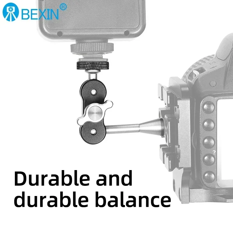 Camera Super Clamp Mount Double Ball Head Adapter Compatible with GoPro DJI Action or DSLR