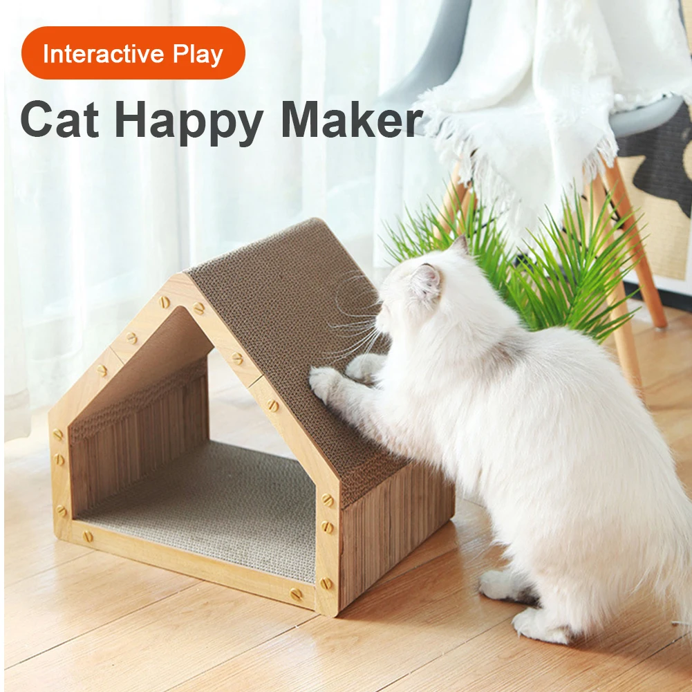 Vertical Cat Scratcher Cardboard Scratching Post for Indoor Cats