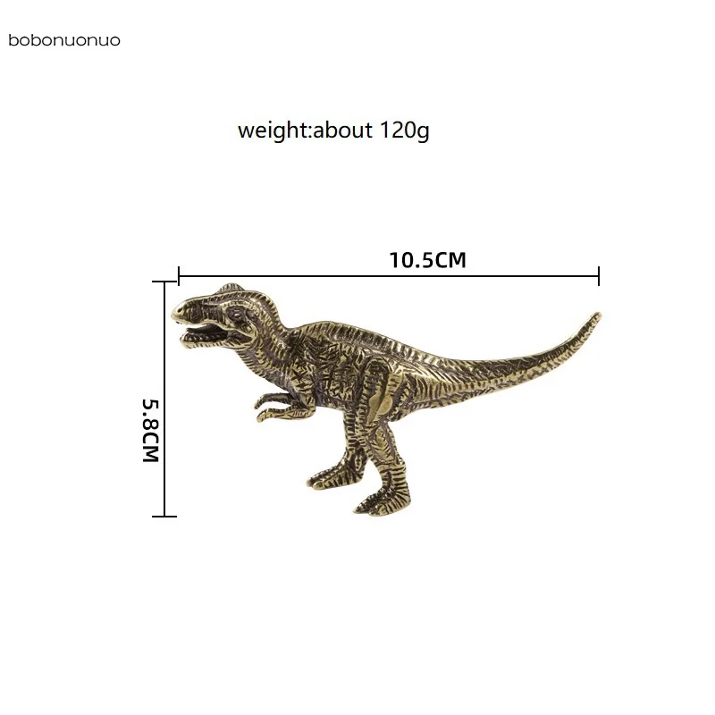 アンティーク真鍮ディロフサウルス恐竜の像、机のおもちゃの装飾品