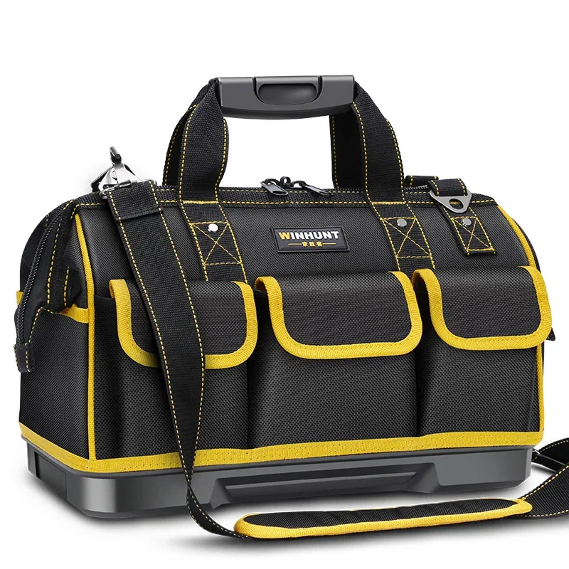 Large Capacity 23 Inch Oxford Cloth Professional Maintenance Reinforced Electrician Square Working Tool Bag Storage Toolkit