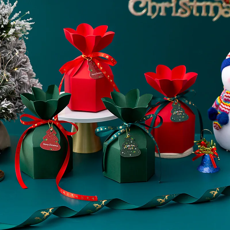 20PCS Christmas Gift Boxes Vase Shaped Design with Ribbon and Hang Tags, DIY Flat-Pack ... - SKU CGB01443 - UGI Packaging