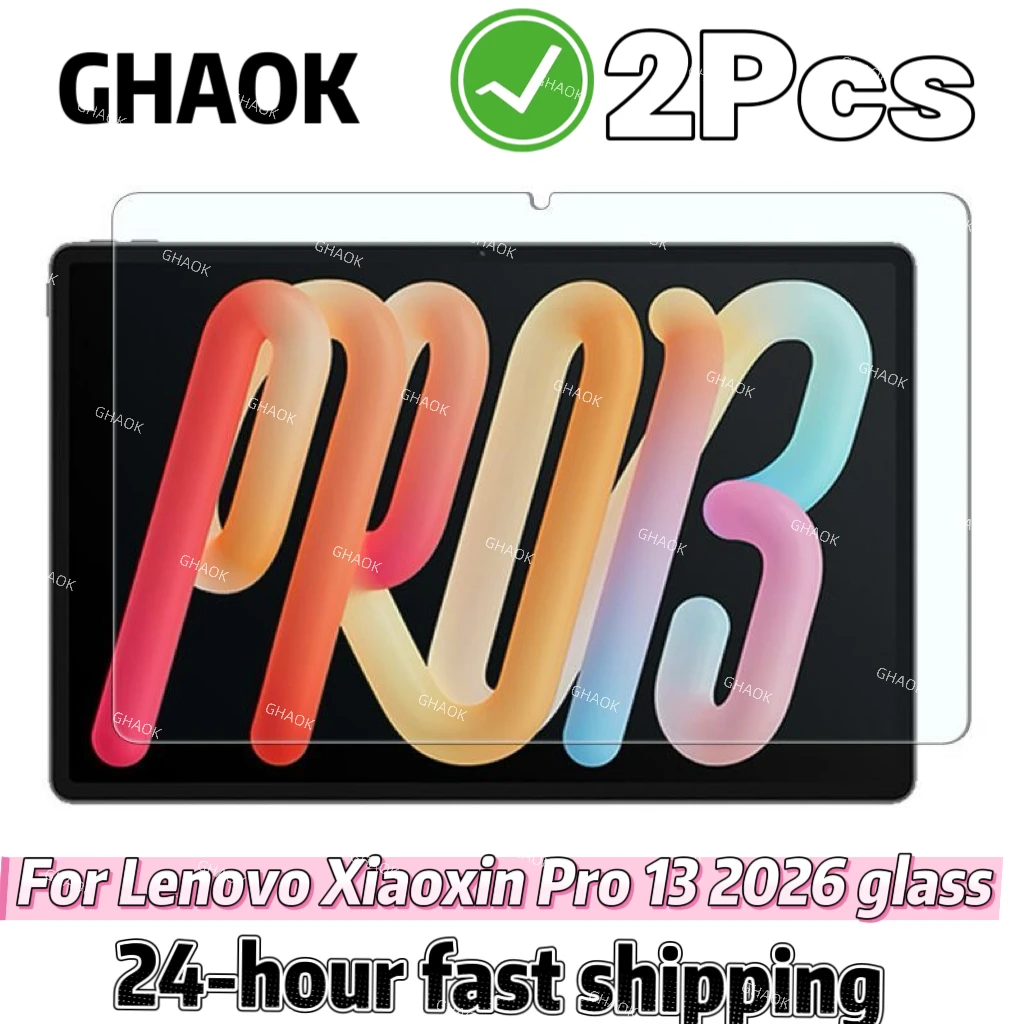 Premium Tempered Glass Screen Protector for 13 Tablets - Scratch-Proof Film, 2-Pack
