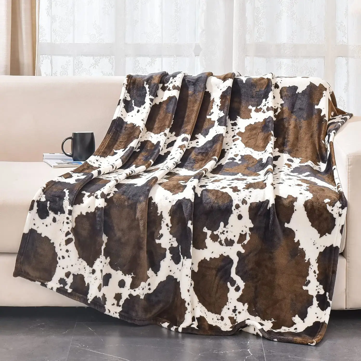 Cow printed blanket 1