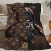 Fashion B-BearbricksS Printed comfortable and soft sofa living room bedroom Plush blanket suitable for home travel and gifts 6