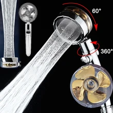 

Pressurized Nozzle Turbo Shower Head One-Key Stop Water Saving High Pressure Shower Head Magic Water Line Bathroom Accessor