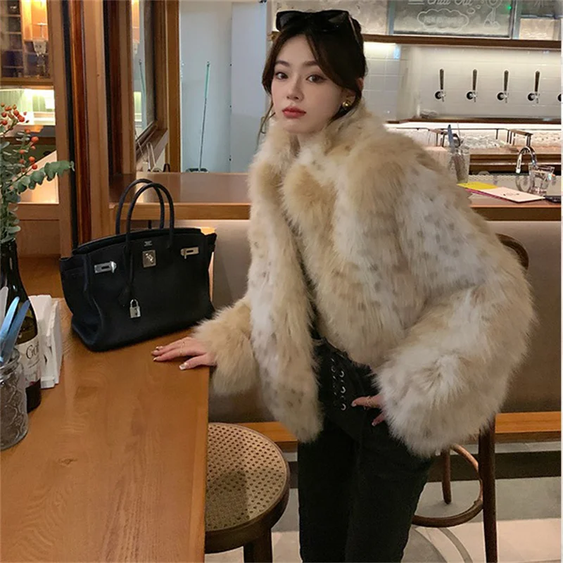 Warm And Thick Women's Plush Coat High Quality Imitation Fur Warm Coat New Environmental Protection Multi-style Plush Coat environmental protection pp material household multi functional clothes toy storage basket multi style multi model storage box