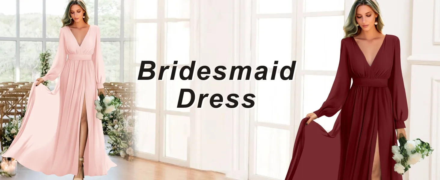 Vestido de dama de honor de gasa, Vestidos de dama de honor para boda