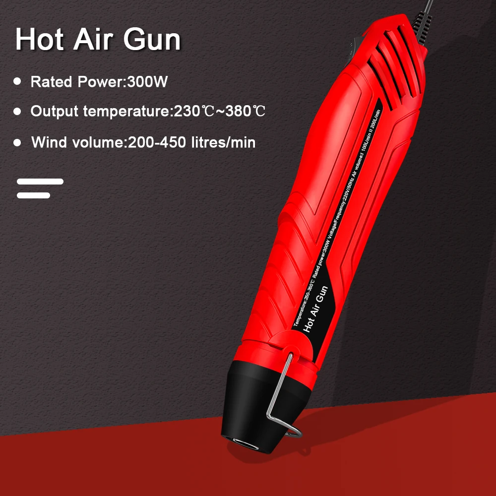 300W Hot Air Gun DIY Soldering Temperature Blower Gun Electric Power Hot Dryer Mini Heat Gun For Crafts Shrink Tubing Wrap 3