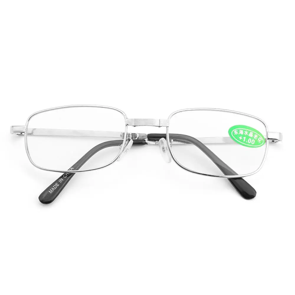 Reading Glasses Portable Folding Reading Glasses High Definition Metal Presbyopic Eyeglasses Ultralight Prescription Eyewear Women Men with Case