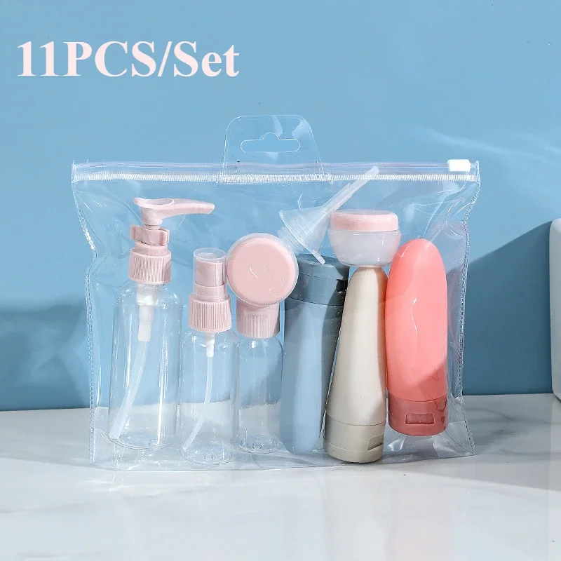 Portable Refillable Cosmetic Travel Bottling Set - Spray, Lotion, Shampoo, and Shower Liquid Containers