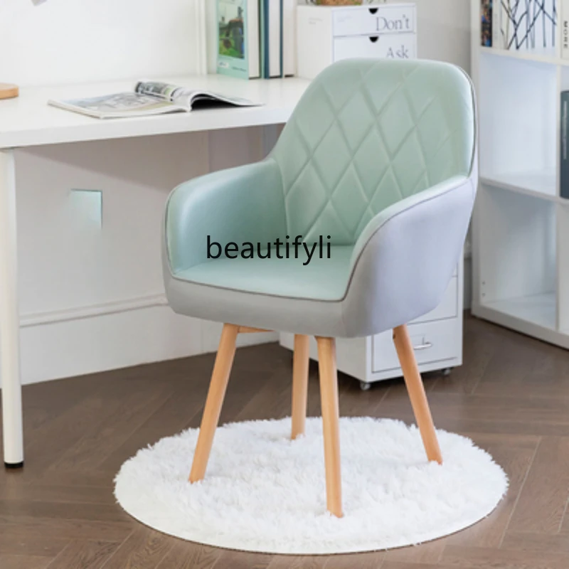 

Nail Scrubbing Chair Cosmetic Chair Study Long Sitting Comfortable Bedroom Makeup Stool Study Desk Writing Chair