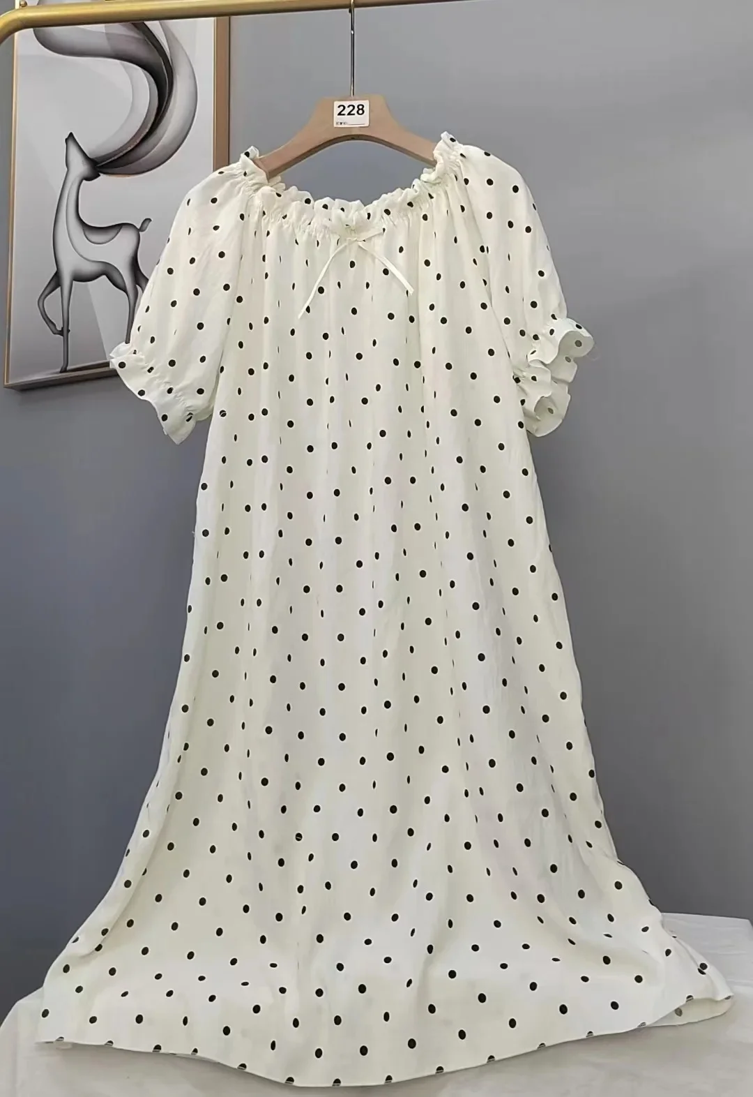 قميص نوم قطني سحابي لصيف 2025، لطيف وفضفاض، مقاس ك...