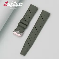 Universal Waterproof Silicone Watch Strap - Quick Release Replacement Band - 22mm (Green)
