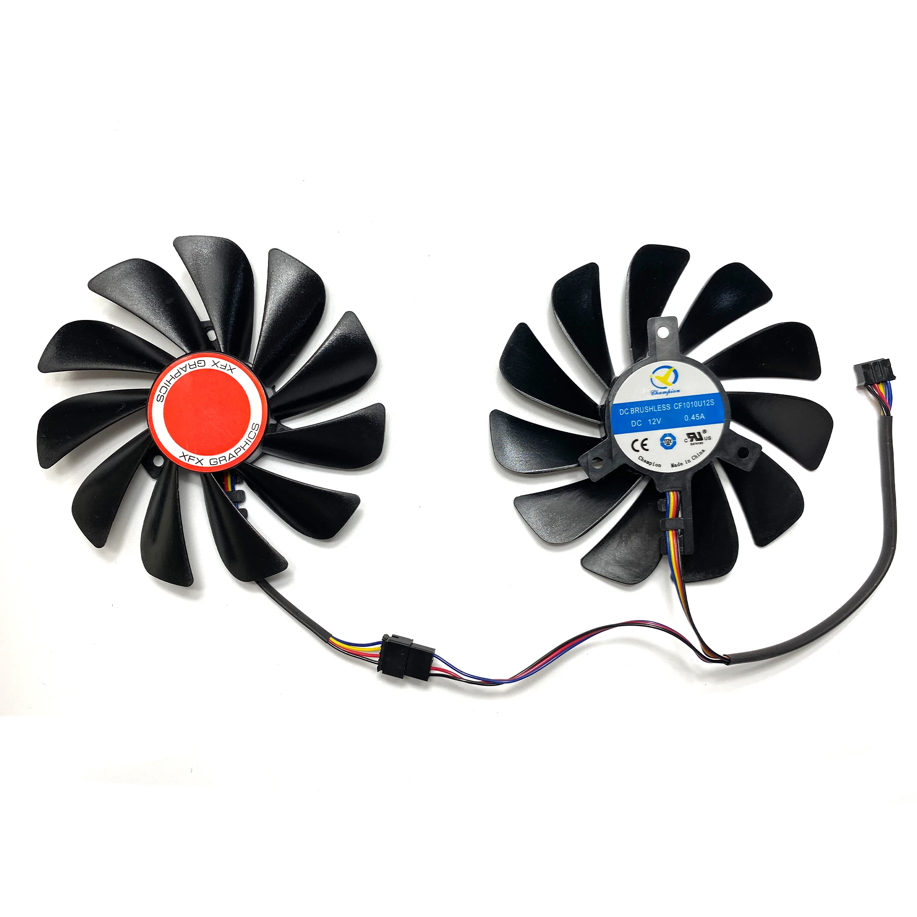 Placa Gráfica Substituição Ventilador Xfx Radeon Rx580 588 590 Gme Black Wolf Versão Black Wolf Cf1010u12s 8gb Novo - Imagem 4