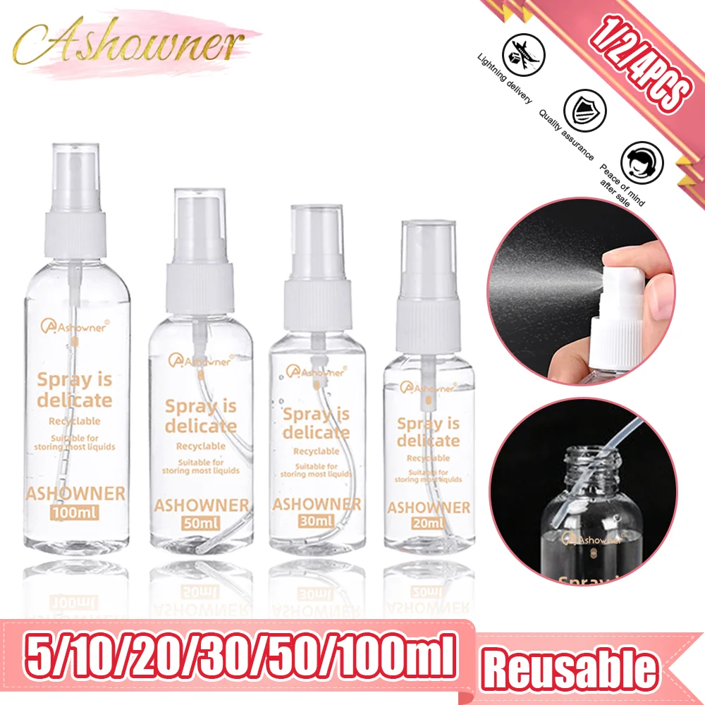 20ml/50ml /100ml Travel Spray Bottle Plastic Transparent Perfume Empty  Atomizer