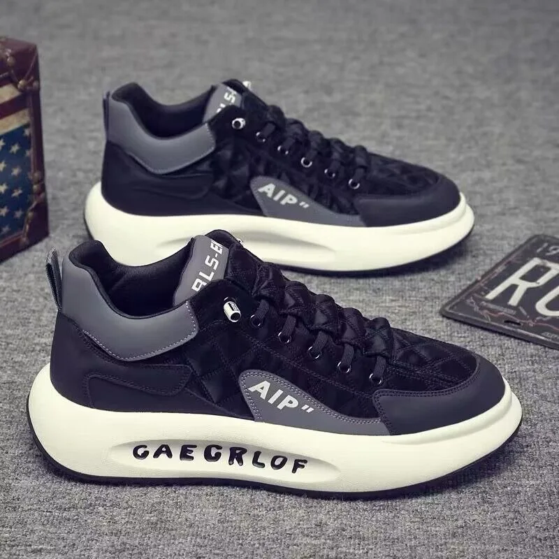 2024Summer Men's Sneakers Fashion Versatile Casual Shoes for Men Comfort Lace Up Platform Shoe Breathable Non-slip Running Shoes