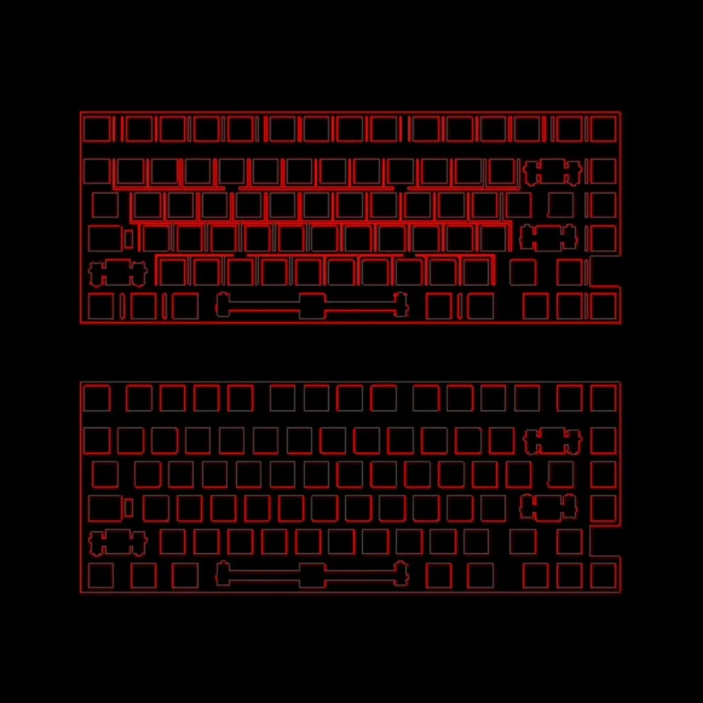 WAVE75 포지셔닝 플레이트 (기계식 키보드용) PP POM 알루미늄 FR4 소재 플레이트 핫스왑 커스텀 게이밍 키보드 액세서리 선물