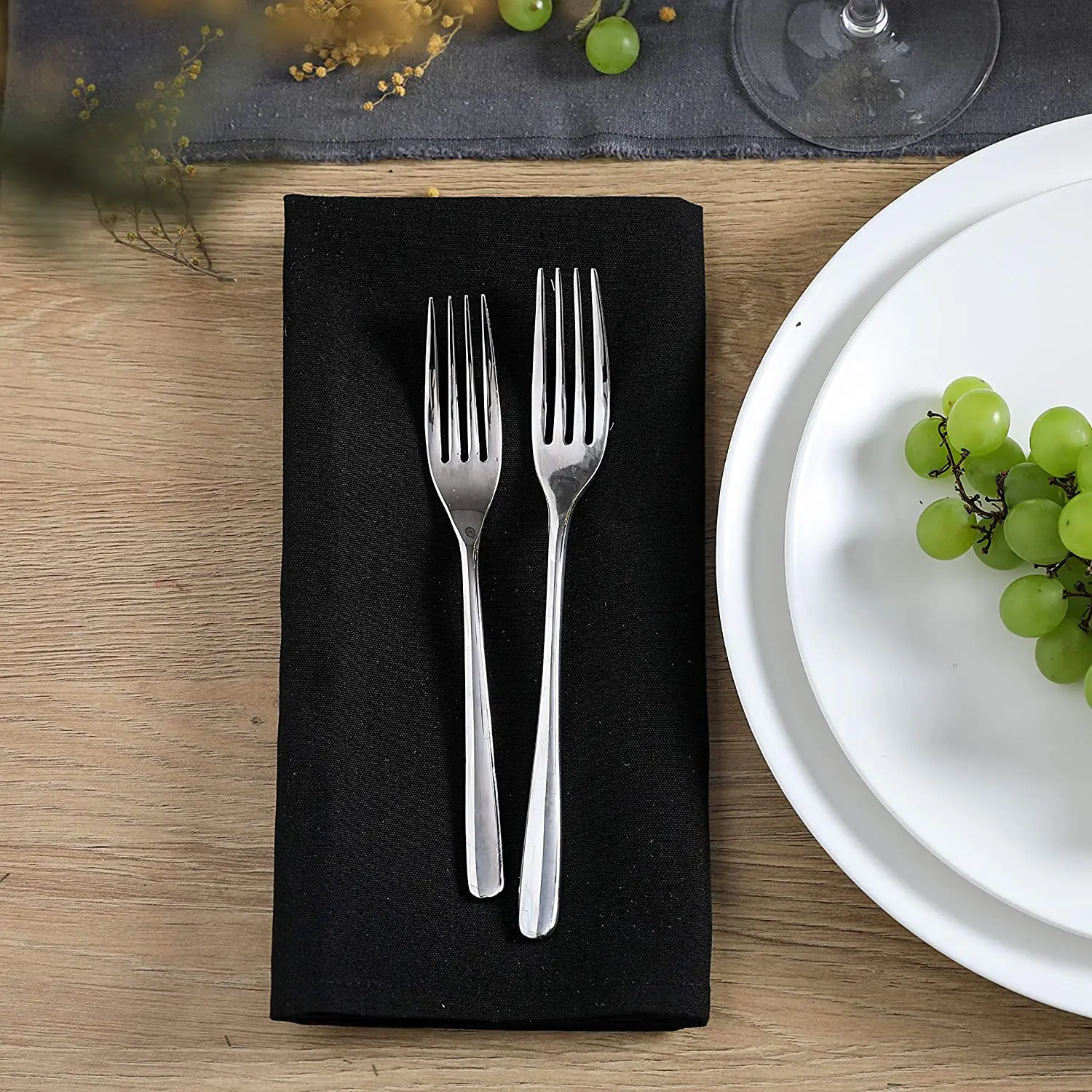 Polyester Napkins Plain Colour Napkins Durable Polyester Thicken Placemat Reusable Kitchen Dining Wedding Decoration