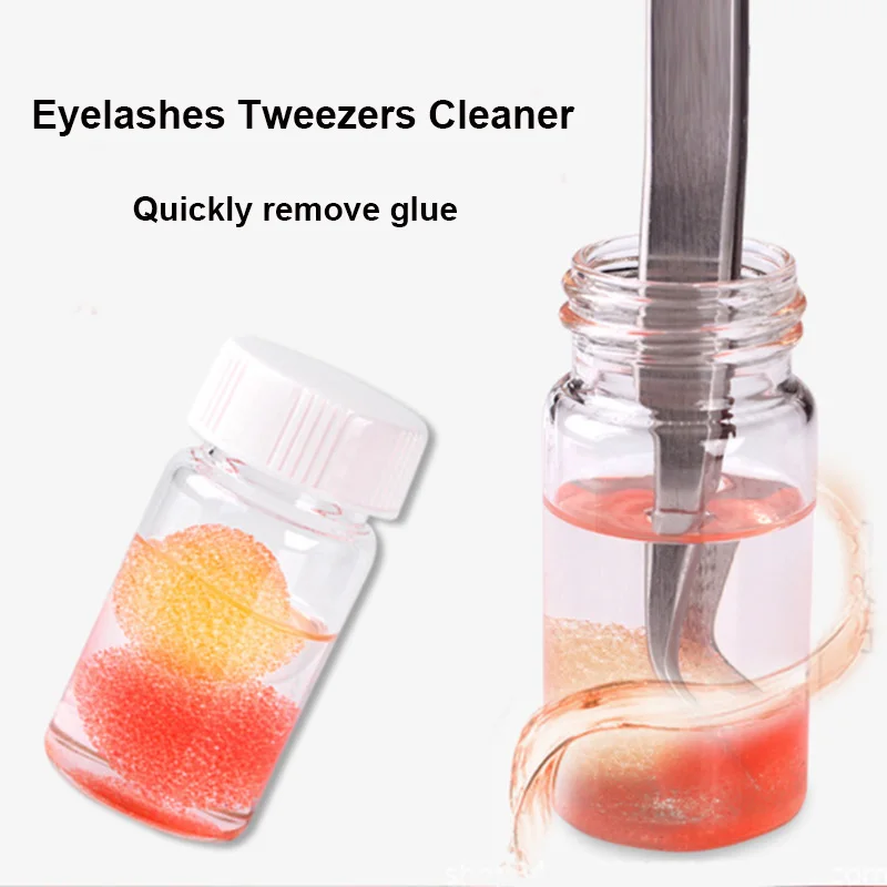 15/20/30ml Eyelashes Tweezers Cleaner Lash Glue Extension Supplies Cleaning Sponge Eyelash Glue Remover Liquid Tweezers Cleaner 1pc eyelash tweezers cleaner quickly remove residual accesories cleaner eyelash grafting color glue makeup tweezers random