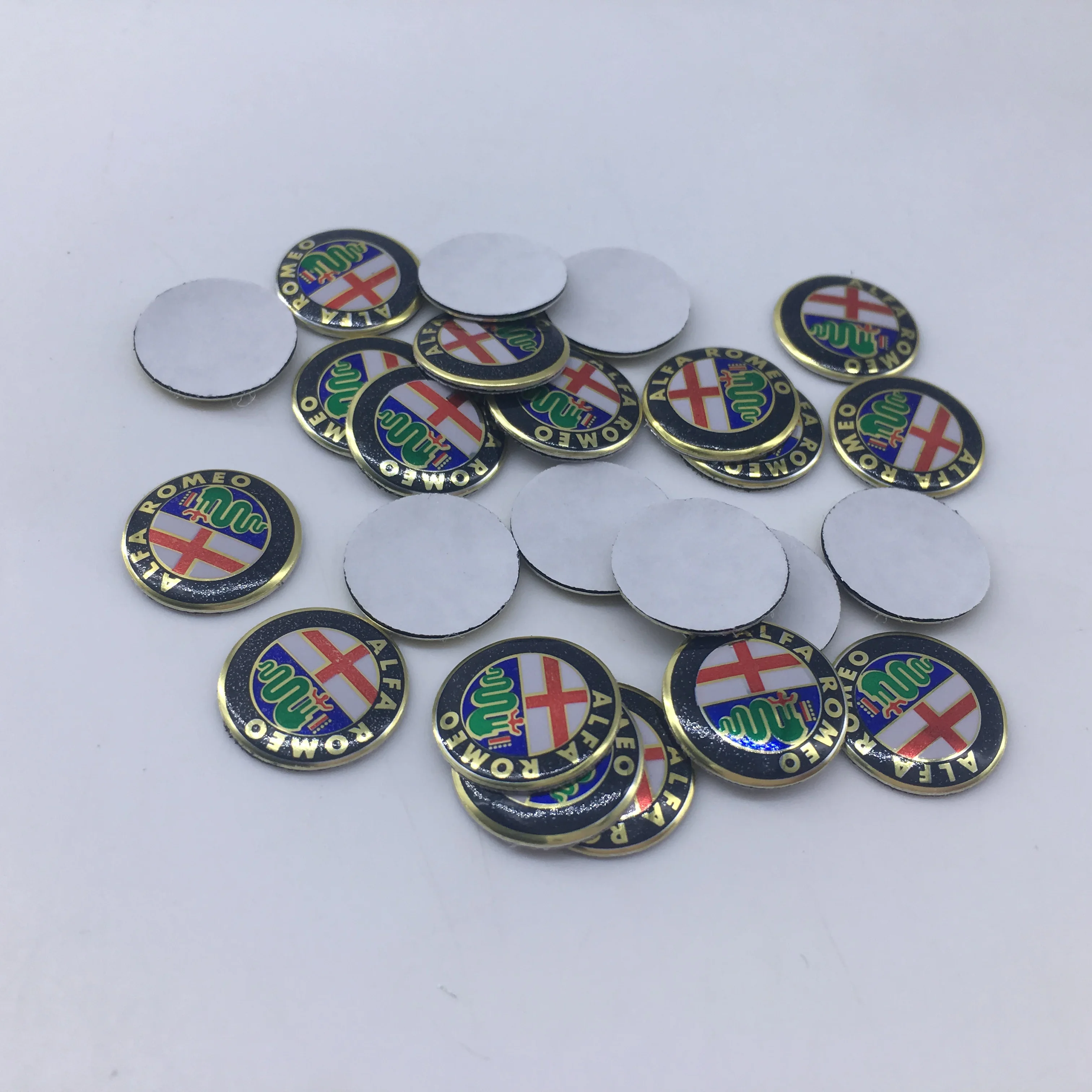 20-Piece Set of Aluminum Car Key Emblem Stickers