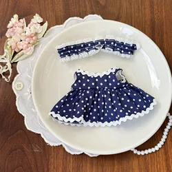 Polka Dot Mini Doll Dress with Cute Accessories (Doll Not Included) (2Pcs Set)