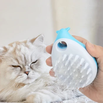 Pet Comb Soft Silicone Depilation Cats Bath Hair Brush Comb Clean The Thoroughly Body Massage Brush Bath Brush Grooming Supplies 1