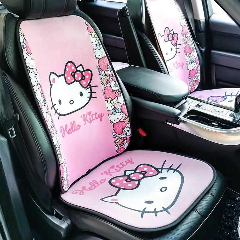 

Подушка для автомобильного сиденья Hello Kitty Sanrio Kawaii аниме мультяшный милый Модный изысканный приятный для кожи универсальная утолщенная подушка для сиденья