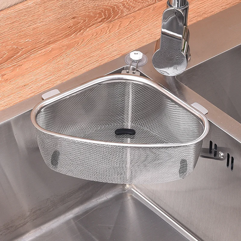 Stainless Steel Kitchen Sink Drain Basket Kitchen Shelf Rack Drainier