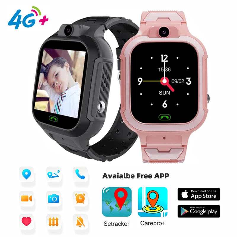 

Kids Smart Watch Girls Boy Full Touch Video Call 4G Phone IP67 Waterproof Watch SOS Camera Location Tracker Child Smart Watch