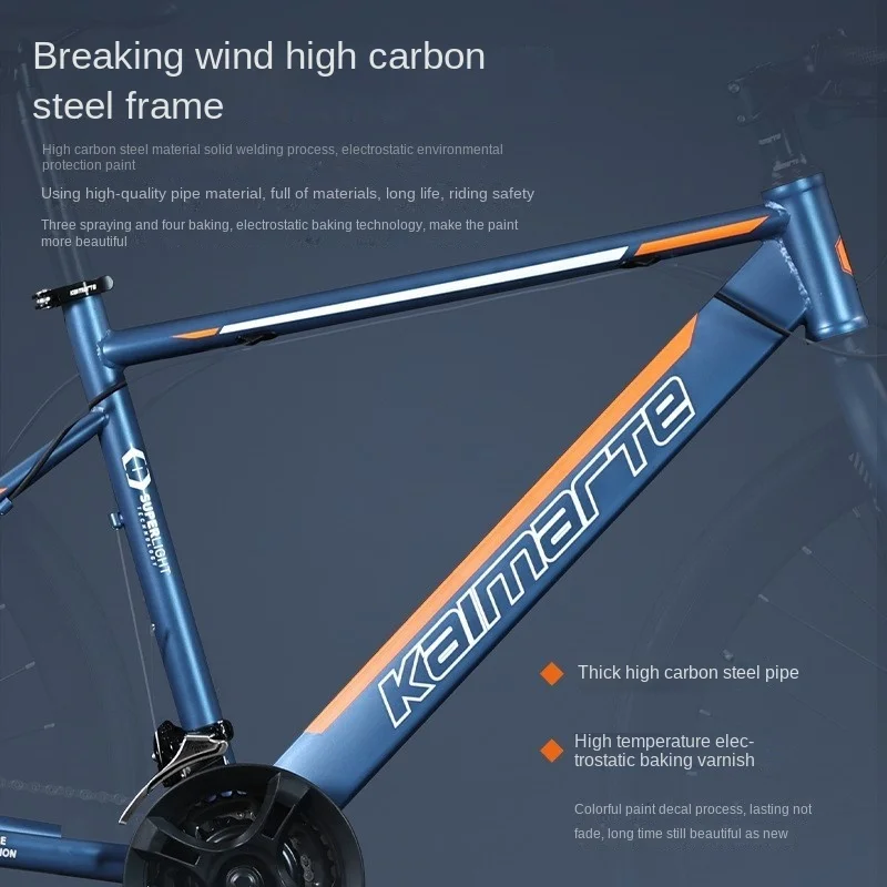 Fixed Gear Bike Mountain Bike FJ Bicycle Road Bike Curved Handle Shock Absorber Disc Brake Disc Brake Adult Men And Women's Variable Speed Light Bicycle Race