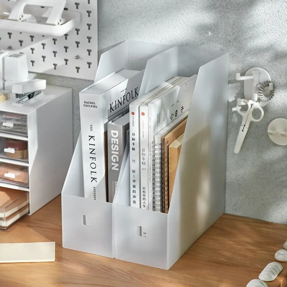

Desktop Organizer Folding File Storage Box Sundries Storage Box Transparent File Organizer Box Paper Organizer Minimalism