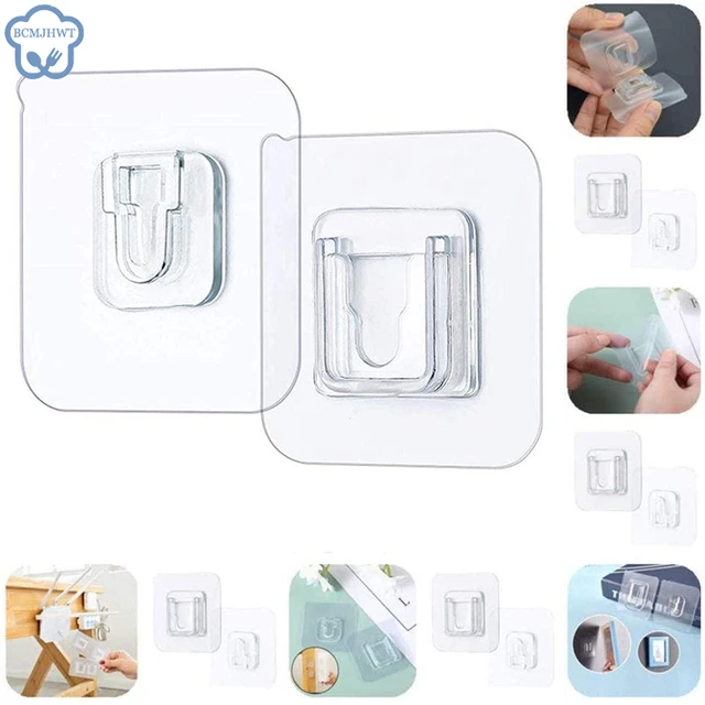 Double-Sided Adhesive Wall Hooks Hanger Strong Transparent Suction Cup Wall  Holder For Kitchen dubbelzijdig klevende haken - AliExpress