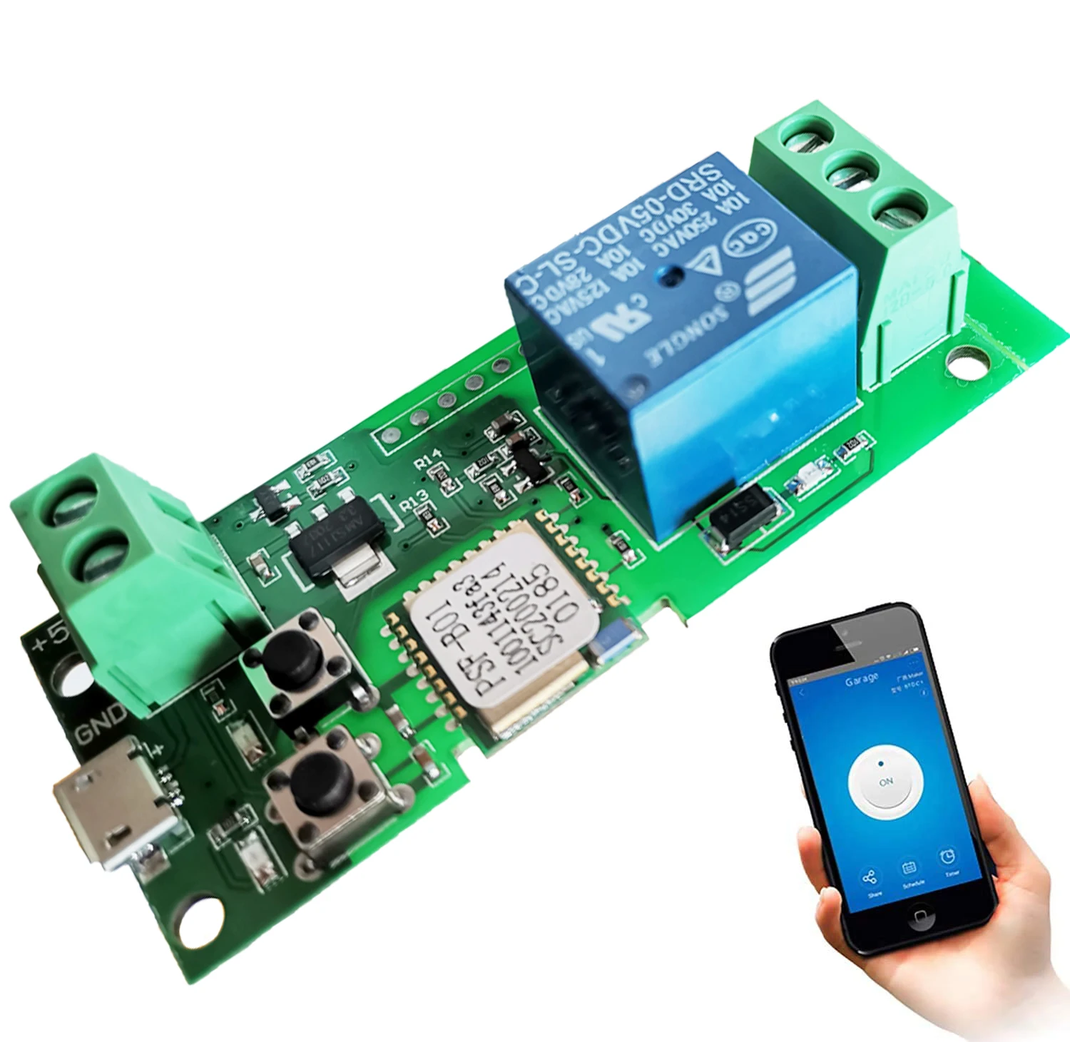 Ewelink Wifi RF Self-locking Relay Garage Door Open Module 1 Way 5-32v Wireless