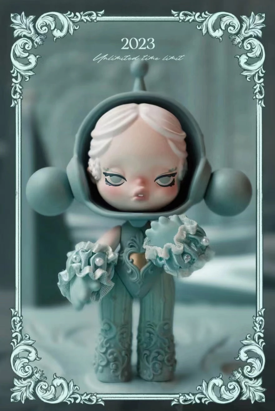 Skullpanda Baby Series Flower Blooming Figure Pink Green SP Art 