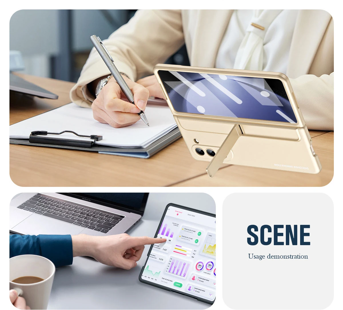 Phone Case For Samsung Galaxy Z Fold With Pen Holder And Stand_voghion.com