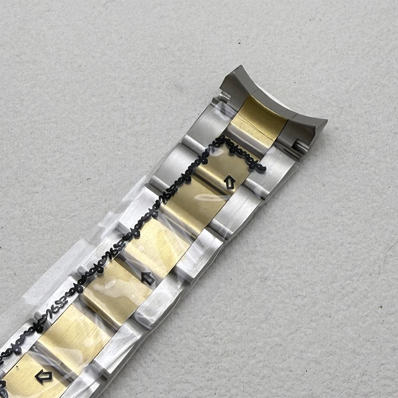 Oyster/Jubilee-Armband, Silber-Gold, massiver Stahl, 20 mm Breite, Ad-Jubilee-Schnalle, Armband für Datejust NH35-Uhrengehäuse, 36/40 mm – Detail 7